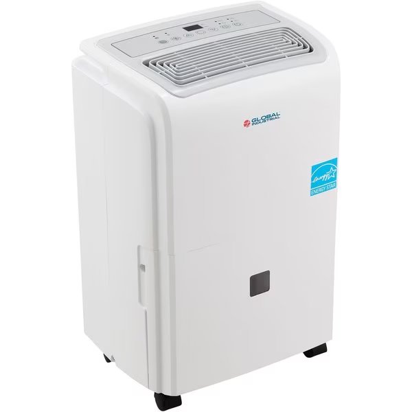 30 Pint Portable Dehumidifier, 9-5/8W x 9-5/8D x 19-11/16H, Global Industrial, Mfr#: 246731